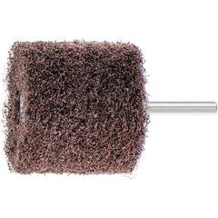 PFERD - 2-3/8" Diam x 2" Face Width, Aluminum Oxide Nonwoven Mounted Flap Wheel - 1/4" Shank Mount, 100 Grit, 10,000 Max RPM - USA Tool & Supply