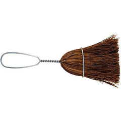 PFERD - 10" OAL Palmyra Bristle Whisk Broom - 7" Long Metal Handle, 3" Bristle Length, 4-1/2" Wide - USA Tool & Supply