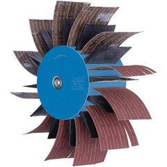 PFERD - 7" Diam x 2" Face Width, Aluminum Oxide Coated Mounted Flap Wheel - 3/8" Shank Mount, 3,500 Max RPM - USA Tool & Supply