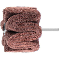 PFERD - 3" Diam x 2" Face Width, Aluminum Oxide Nonwoven Mounted Flap Wheel - 1/4" Shank Mount, 280 Grit, 7,500 Max RPM - USA Tool & Supply