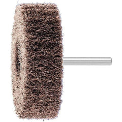 PFERD - 3" Diam x 1" Face Width, Aluminum Oxide Nonwoven Mounted Flap Wheel - 1/4" Shank Mount, 100 Grit, 7,500 Max RPM - USA Tool & Supply