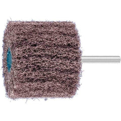 PFERD - 2-3/8" Diam x 2" Face Width, Aluminum Oxide Nonwoven Mounted Flap Wheel - 1/4" Shank Mount, 100 Grit, 10,000 Max RPM - USA Tool & Supply