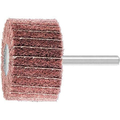 PFERD - 2" Diam x 1-1/4" Face Width, Aluminum Oxide Nonwoven Mounted Flap Wheel - 1/4" Shank Mount, 180 Grit, 12,000 Max RPM - USA Tool & Supply