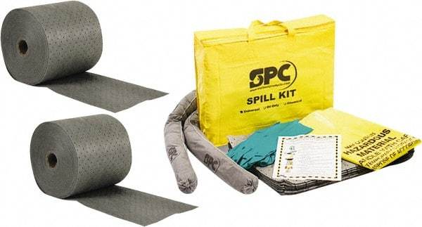 Brady SPC Sorbents - 24 Gal Capacity per Package, Universal Roll - 150' Long x 15" Wide, Gray, Polypropylene - USA Tool & Supply