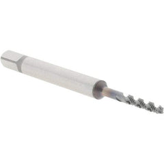 OSG - M1.6x0.35 Metric Coarse 2 Flute 6H Semi-Bottoming Spiral Flute Tap - Powdered Metal, V Finish, 40mm OAL, Right Hand Flute, Right Hand Thread, D3, Series 16500 - USA Tool & Supply