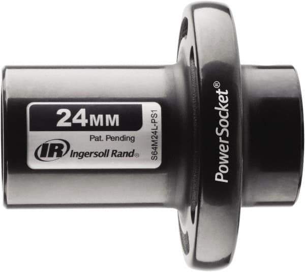 Ingersoll-Rand - 1/2" Drive 24mm Standard Magnetic Nonsparking Universal Impact Socket - 6 Points, 3-1/10" OAL - USA Tool & Supply