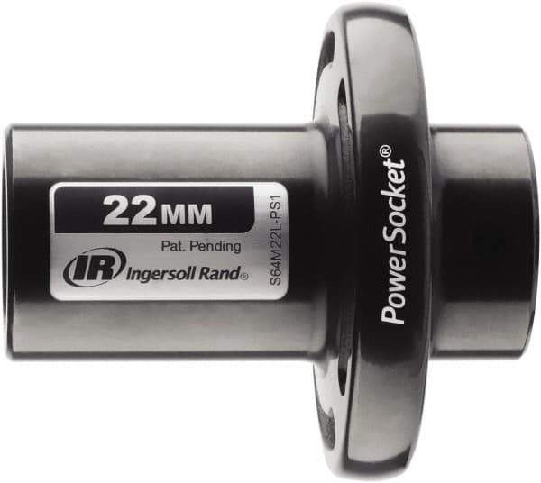 Ingersoll-Rand - 1/2" Drive 22mm Standard Magnetic Nonsparking Universal Impact Socket - 6 Points, 3-1/10" OAL - USA Tool & Supply