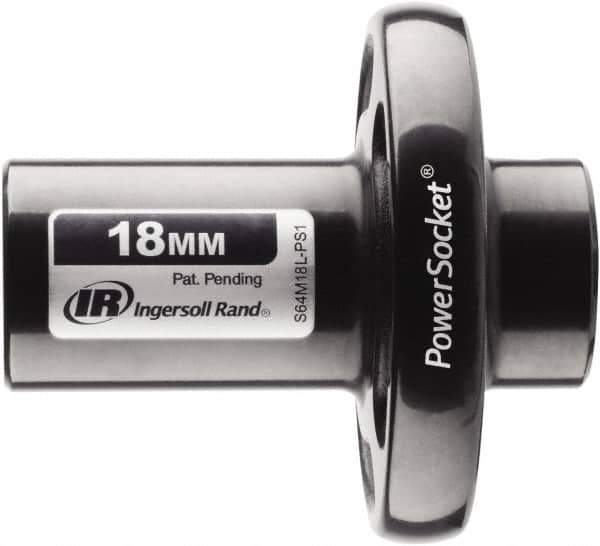 Ingersoll-Rand - 1/2" Drive 18mm Standard Magnetic Nonsparking Universal Impact Socket - 6 Points, 3-1/10" OAL - USA Tool & Supply