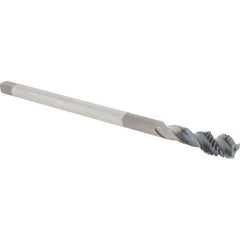 OSG - 1/2-13 UNC 3 Flute 2B Semi-Bottoming Spiral Flute Tap - Powdered Metal, TiCN Finish, 180mm OAL, Right Hand Flute, Right Hand Thread, H5, Series 16525 - USA Tool & Supply