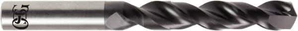 OSG - 3/8" 140° Solid Carbide Jobber Drill - Diamond Finish, Right Hand Cut, Spiral Flute, Straight Shank, 6" OAL - USA Tool & Supply