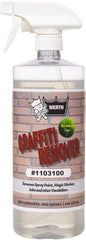 Werth Sanitary Supply - 32 oz Bottle Graffiti/Vandal Mark Remover - VOC Content g/L 250, Removes Graffiti, Adhesives & Grease - USA Tool & Supply