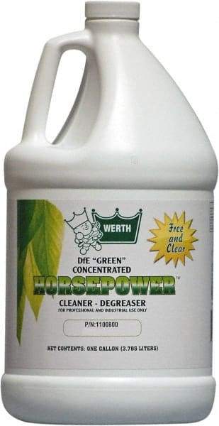 Werth Sanitary Supply - 1 Gal Bottle Cleaner/Degreaser - Liquid, Biodegradable Cleaner & Degreaser, Butyl-Free, Phosphate-Free, Water-Based, No VOC, Unscented - USA Tool & Supply