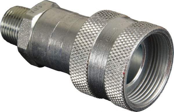TK Simplex - 3/8 NPTF Hydraulic Hose High-Flow Male Coupler - 10,000 psi - USA Tool & Supply