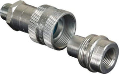 TK Simplex - 3/8 NPTF Hydraulic Hose High-Flow Coupler Set - 10,000 psi - USA Tool & Supply