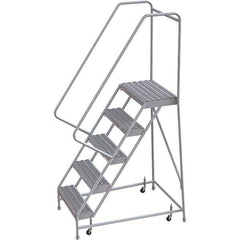 TRI-ARC - Rolling & Wall Mounted Ladders & Platforms Type: Rolling Warehouse Ladder Style: Rolling Safety Ladder - USA Tool & Supply