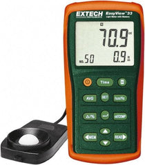 Extech - Light Meters Compatible Lighting: Fluorescent; Sodium; Mercury; Tungsten; Daylight Maximum Measurement (Lux): 1,000 - USA Tool & Supply