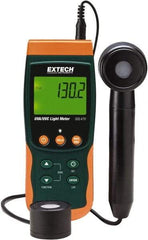 Extech - Light Meters Compatible Lighting: UVA; UVC Maximum Measurement (UV): 20mW/cm2 - USA Tool & Supply