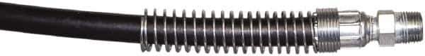 TK Simplex - 1/4" Inside Diam x 3/8 NPT 3' Hydraulic Pump Hose - 10,000 psi, C213 Opposite End, Rubber - USA Tool & Supply