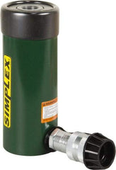 TK Simplex - 3" Stroke, 12 Ton Portable Hydraulic Hollow Hole Cylinder - 2.76 Sq In Effective Area, 8.3 Cu In Oil Capacity, 7.25 to 10.25" High, 1-3/8" Plunger Diam, 10,000 Max psi - USA Tool & Supply