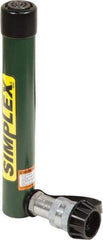 TK Simplex - 7-3/16" Stroke, 5 Ton Portable Hydraulic Single Acting Cylinder - 0.99 Sq In Effective Area, 6.96 Cu In Oil Capacity, 10.75 to 17.93" High, 1" Cyl Bore Diam, 1-1/8" Plunger Diam, 10,000 Max psi - USA Tool & Supply