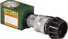 TK Simplex - 5/8" Stroke, 5 Ton Portable Hydraulic Single Acting Cylinder - 0.99 Sq In Effective Area, 0.6 Cu In Oil Capacity, 1.62 to 2.24" High, 1" Cyl Bore Diam, 1-1/8" Plunger Diam, 10,000 Max psi - USA Tool & Supply