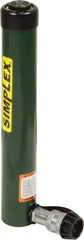 TK Simplex - 12" Stroke, 10 Ton Portable Hydraulic Single Acting Cylinder - 2.24 Sq In Effective Area, 26.84 Cu In Oil Capacity, 15.78 to 27.78" High, 1.5" Cyl Bore Diam, 1.69" Plunger Diam, 10,000 Max psi - USA Tool & Supply