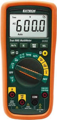 Extech - EX355, CAT III, 600 VAC/VDC, Digital True RMS Multimeter - 60 mOhm, Measures Voltage, Capacitance, Current, Frequency, Resistance, Temperature - USA Tool & Supply