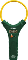 Extech - MA3010, CAT IV, Digital True RMS Clamp Meter with 10" Flex Jaws - 3000 AC Amps, Measures Current - USA Tool & Supply