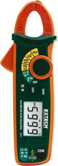 Extech - MA63, CAT III, Digital True RMS Clamp Meter with 0.7" Clamp On Jaws - 600 VAC/VDC, 60 AC/DC Amps, Measures Voltage, Capacitance, Continuity, Current, Frequency, Resistance - USA Tool & Supply