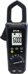 FLIR - CM72, CAT IV, Digital True RMS Auto Ranging Clamp Meter with 1.38" Clamp On Jaws - 600 VAC/VDC, 600 AC Amps, Measures Voltage, Capacitance, Continuity, Current, Frequency, Resistance - USA Tool & Supply