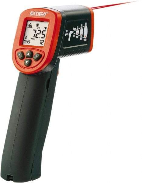 Extech - -50 to 600°C (-58 to 1,112°F) Infrared Thermometer - 12:1 Distance to Spot Ratio - USA Tool & Supply