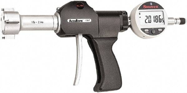 Starrett - Electronic Bore Gages Type: Pistol Grip Electronic Bore Gage Minimum Measurement (Decimal Inch): 1.3750 - USA Tool & Supply