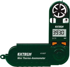 Extech - Airflow Meters & Thermo-Anemometers Type: Thermo-Anemometer Maximum Air Velocity ft/min (Feet): 3937 - USA Tool & Supply