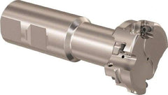 Seco - 50mm Cutting Diam 21mm Cutting Width, 6 Cutter Inserts, 32mm Shank Diam, Indexable T-Slot Cutter - Insert Style LNK. 08.., 120mm OAL, 2 Flutes - USA Tool & Supply