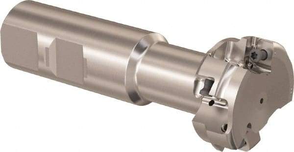 Seco - 37.32mm Cutting Diam 15.91mm Cutting Width, 5 Cutter Inserts, 1" Shank Diam, Indexable T-Slot Cutter - Insert Style LNK. 08.., 110mm OAL, 2 Flutes - USA Tool & Supply