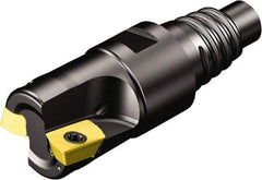 Sandvik Coromant - 2 Inserts, 13.7mm Cut Diam, 11.7mm Arbor Diam, 5.8mm Max Depth of Cut, Indexable Square-Shoulder Face Mill - 33.8mm High, 390R-07.. Insert Compatibility, Through Coolant, Series CoroMill 390 - USA Tool & Supply