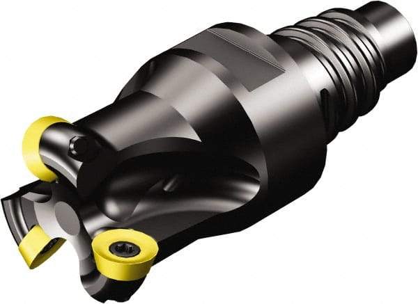 Sandvik Coromant - 32mm Cutting Diam, 5mm Max Depth of Cut, E25 Modular Connection, Indexable Copy End Mill - Screw Holding Method, R300-1032.. Insert Style, R300..EH Toolholder, Through Coolant - USA Tool & Supply