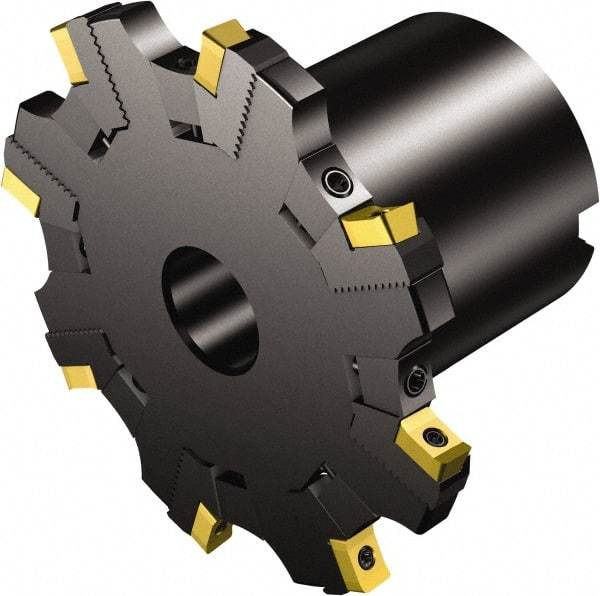 Sandvik Coromant - 40 Connection, 155mm Cutter Diam, 1.5748" Hole Diam, 12 Tooth Indexable Slotting Cutter - R331.52..Qxx..R Toolholder, N331.1A-08 Insert, Right Hand Cutting Direction - USA Tool & Supply