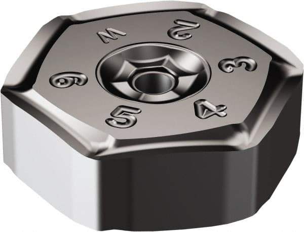 Sandvik Coromant - HNEF090508 KW Grade 1010 Carbide Milling Insert - TiAlN2 Finish, 5.56mm Thick, 16.26mm Inscribed Circle, 0.8mm Corner Radius - USA Tool & Supply