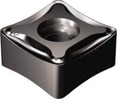 Sandvik Coromant - N331.1D136508 PM Grade 3040 Carbide Milling Insert - TiCN/Al2O3 Finish, 6.55mm Thick, 13mm Inscribed Circle, 0.8mm Corner Radius - USA Tool & Supply
