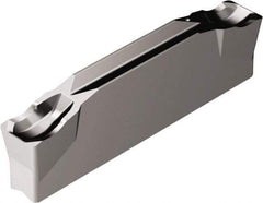 Sandvik Coromant - N123G2-...G CR 1105 Grade, 0.1181" Cutting Width, Carbide Cutoff Insert - 0° Neutral Lead Angle, 0.0118" Cnr Rad, TiAlN Coated - USA Tool & Supply