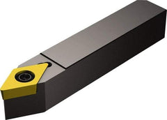 Sandvik Coromant - QS-SDNC, Neutral Cut, 27.50° Lead Angle, 12mm Shank Height x 12mm Shank Width, Neutral Rake Indexable Turning Toolholder - 70mm OAL, DCMT 11 T3 08 Insert Compatibility, Series CoroTurn 107 - USA Tool & Supply