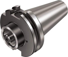 Sandvik Coromant - C6 System Size, ISO40 Taper, Modular Tool Holding System Adapter - 85mm Projection, 63mm Body Diam, 153.4mm OAL, Through Coolant - Exact Industrial Supply