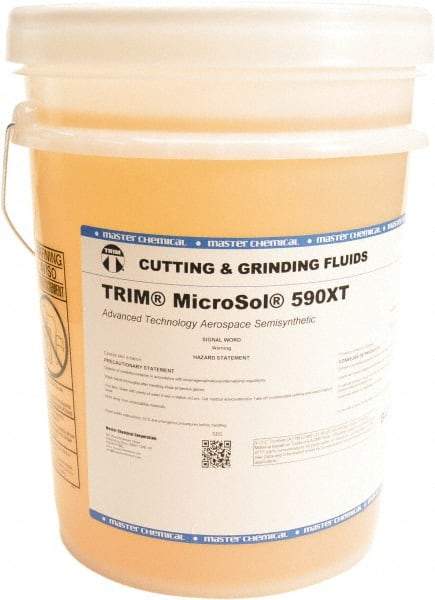 Master Fluid Solutions - Trim MicroSol 590XT, 5 Gal Pail Cutting Fluid - Semisynthetic, For Inconel\xAE Machining - USA Tool & Supply