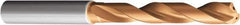 Sandvik Coromant - 5.2mm 140° Solid Carbide Jobber Drill - TiAlN Finish, Right Hand Cut, Cylindrical Shank, 82mm OAL - USA Tool & Supply