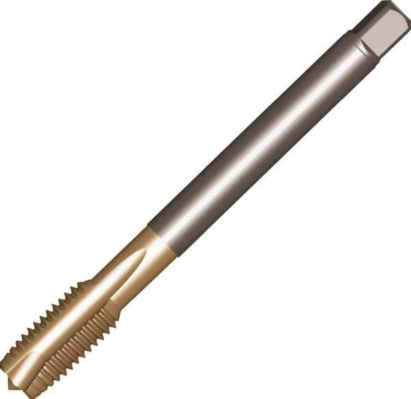 Sandvik Coromant - M12x1.25 Metric Fine, 3 Flute, High Speed Steel Spiral Point Tap - Plug Chamfer, Right Hand Thread, 100mm OAL, 21mm Thread Length, 9mm Shank Diam, 6H Class of Fit, Series CoroTap 200 - Exact Industrial Supply