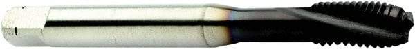Sandvik Coromant - #10-32 UNF 3 Flute 2B Modified Bottoming Spiral Flute Tap - Powdered Metal, CoolTop Finish, 80mm OAL, Right Hand Flute, Right Hand Thread, Series CoroTap 300 - USA Tool & Supply