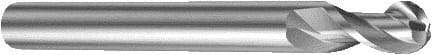 Sandvik Coromant - 16mm Diam, 23mm LOC, 2 Flute Solid Carbide Ball End Mill - 125mm OAL, 15.7mm Shank Diam, Ball Flute - USA Tool & Supply