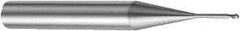 Sandvik Coromant - 0.8mm Diam, 0.8mm LOC, 2 Flute Solid Carbide Ball End Mill - 57mm OAL, 6mm Shank Diam, Ball Flute - USA Tool & Supply