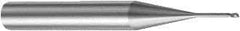 Sandvik Coromant - 0.5mm, 0.5mm LOC, 6mm Shank Diam, 57mm OAL, 2 Flute, Solid Carbide Square End Mill - TiAlN Finish, 30° Helix, Centercutting, Right Hand Cut, Right Hand Flute, Series CoroMill Plura - USA Tool & Supply